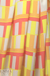 NY designer silk crepe de chine - citrus graphic 1.75 yds