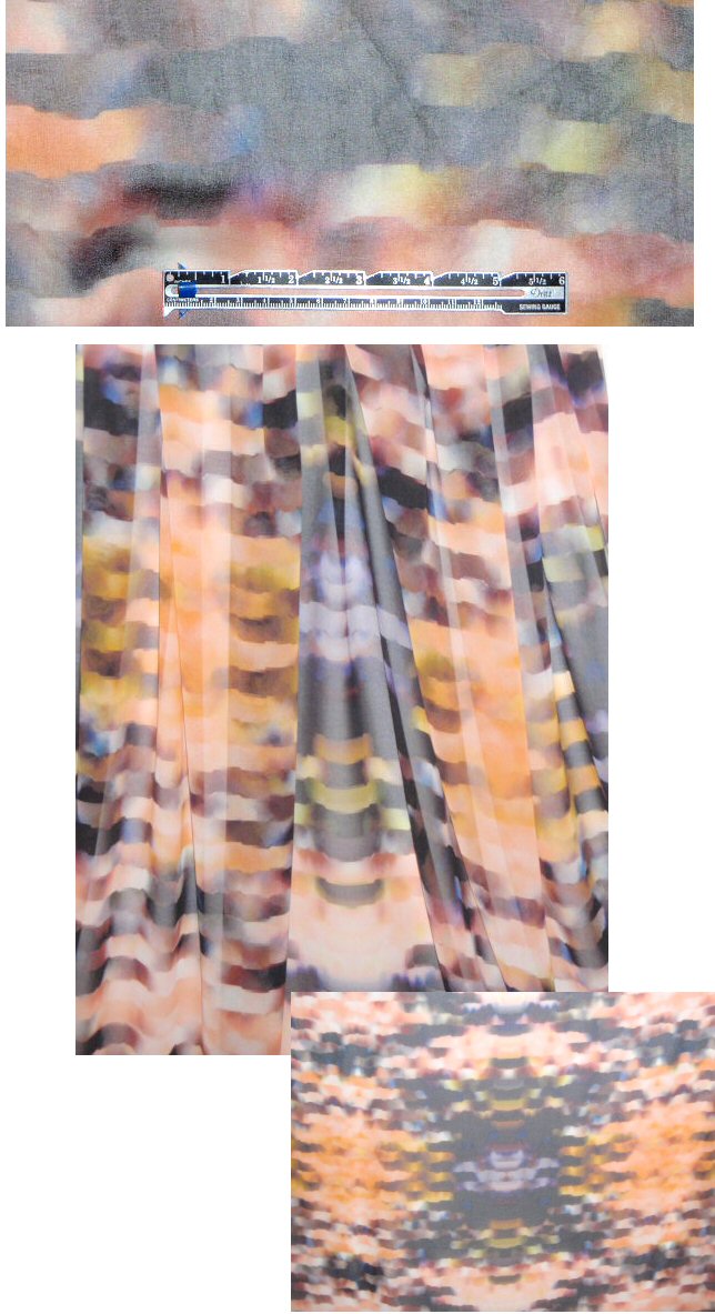 Italian totem mosaic digital print poly chiffon