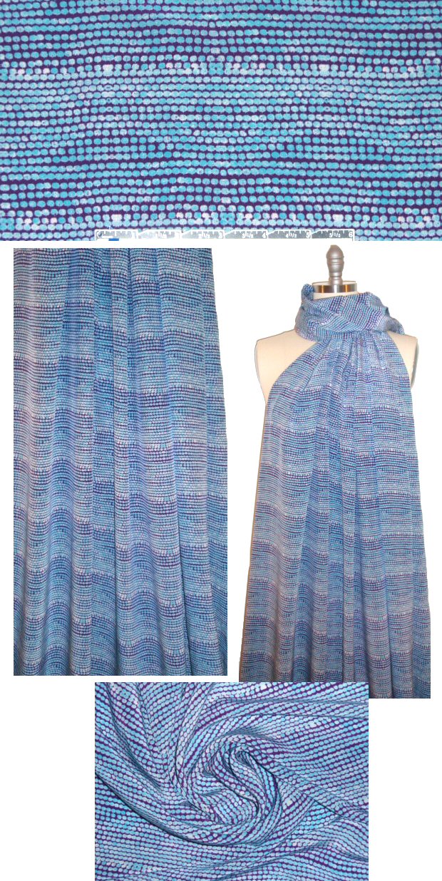 CA designer 'beaded' stripe silk blouse weight 2.375 yds