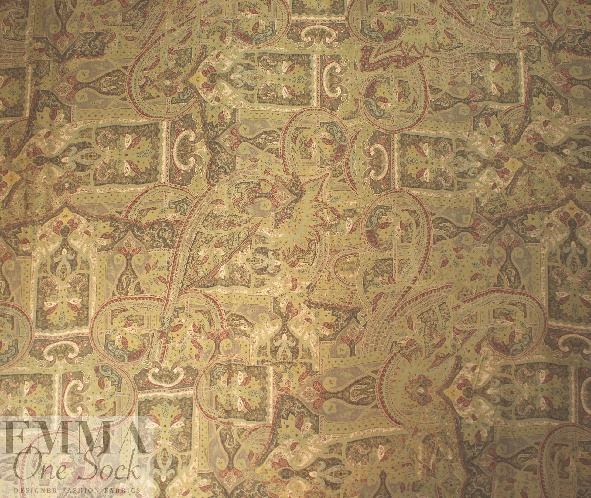 Ra1ph Lauren regal paisley satin face silk chiffon