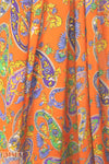 Ra1ph Lauren clementine/lime paisley silk georgette