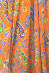 Ra1ph Lauren clementine/lime paisley silk georgette 1.5 yd