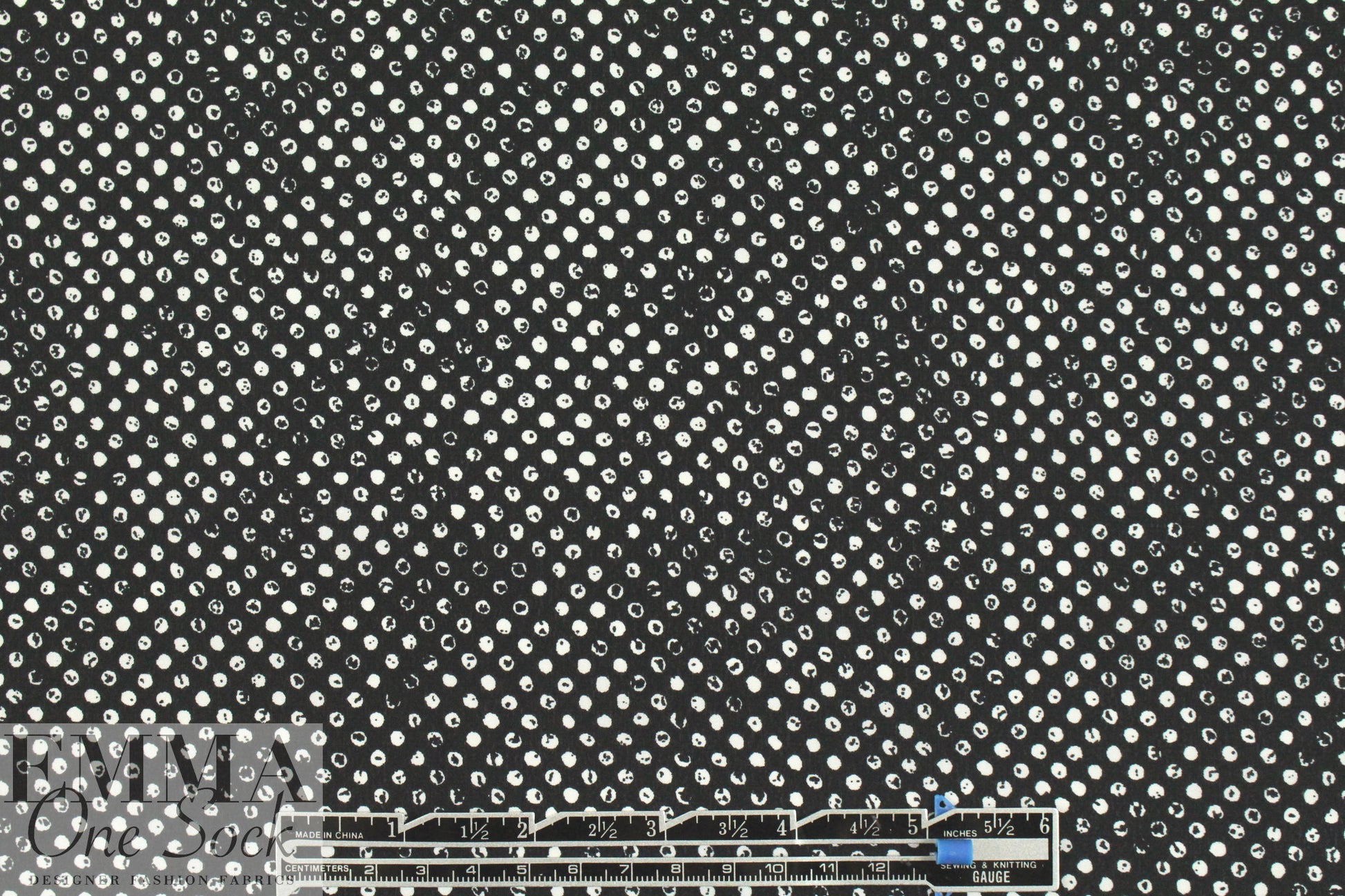 Rebecca Tayl0r black/white 'broken dot' silk blouseweight