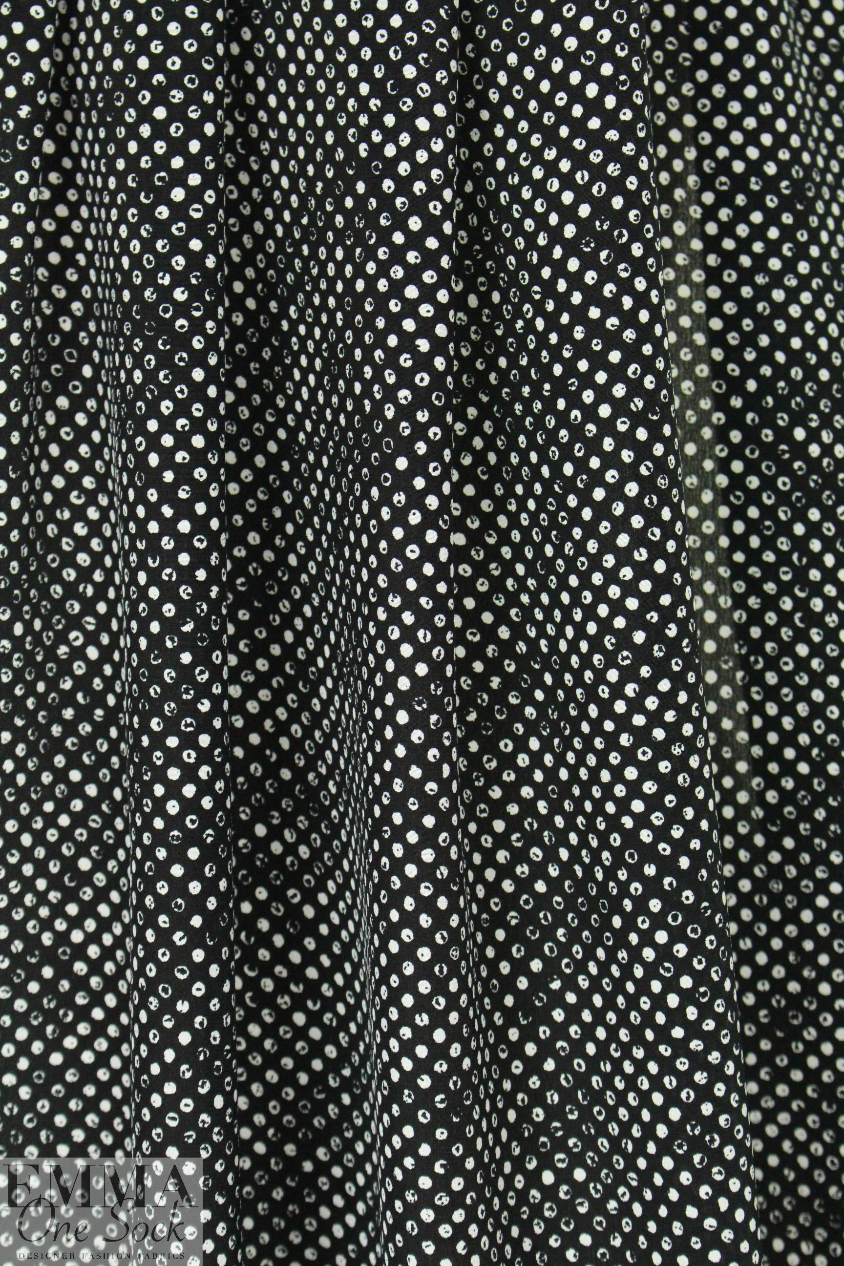 Rebecca Tayl0r black/white 'broken dot' silk blouseweight