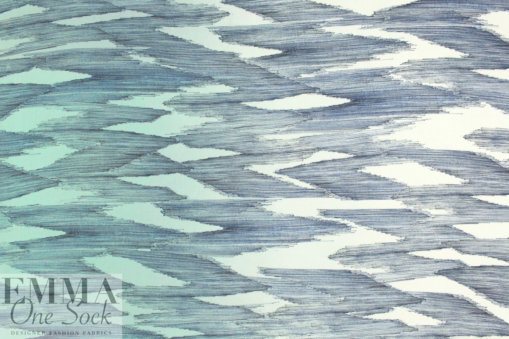 Rebecca Tayl0r chevron lines silk blouseweight- mint/navy
