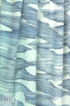 Rebecca Tayl0r chevron lines silk blouseweight- mint/navy