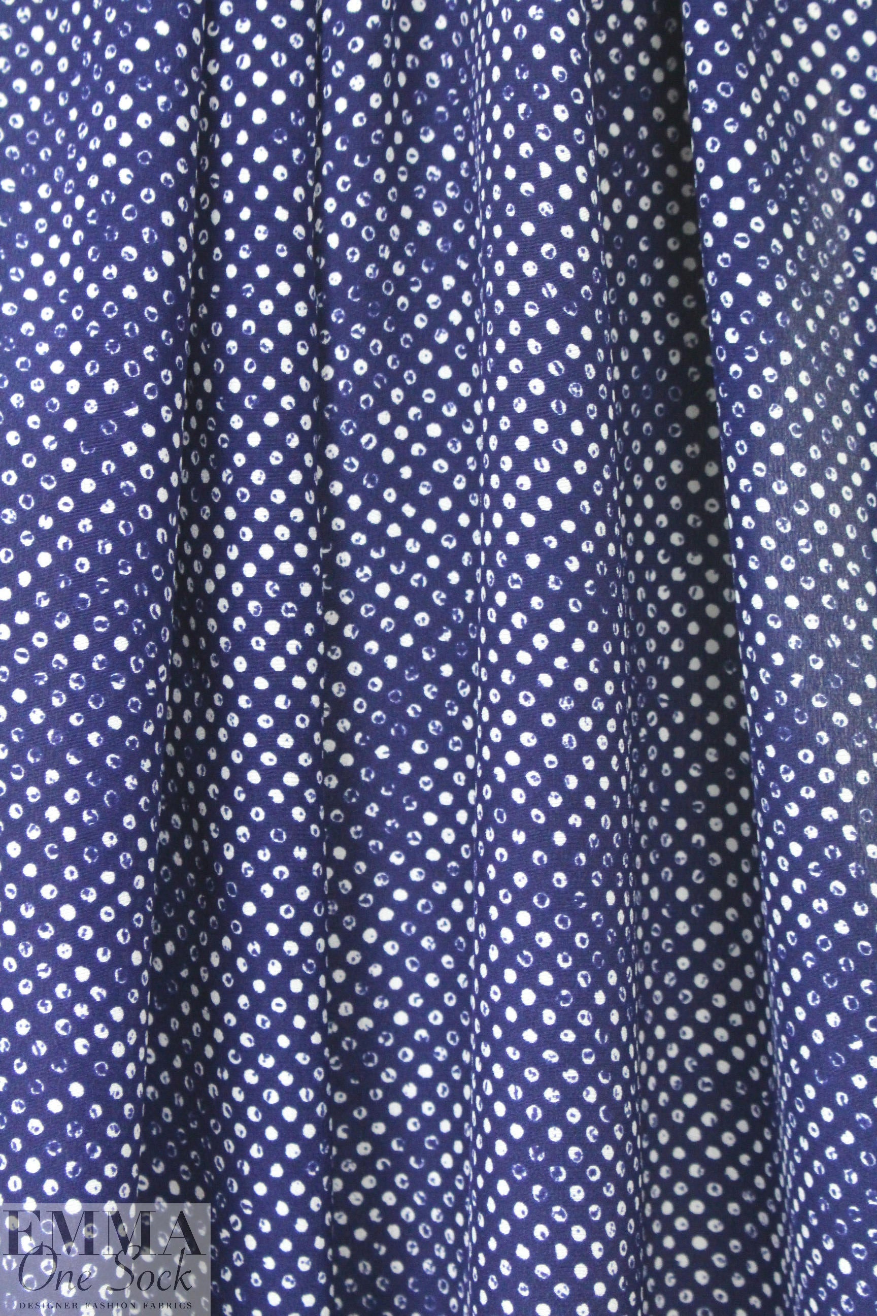 Rebecca Tayl0r blue/white 'broken dot' silk blouseweight