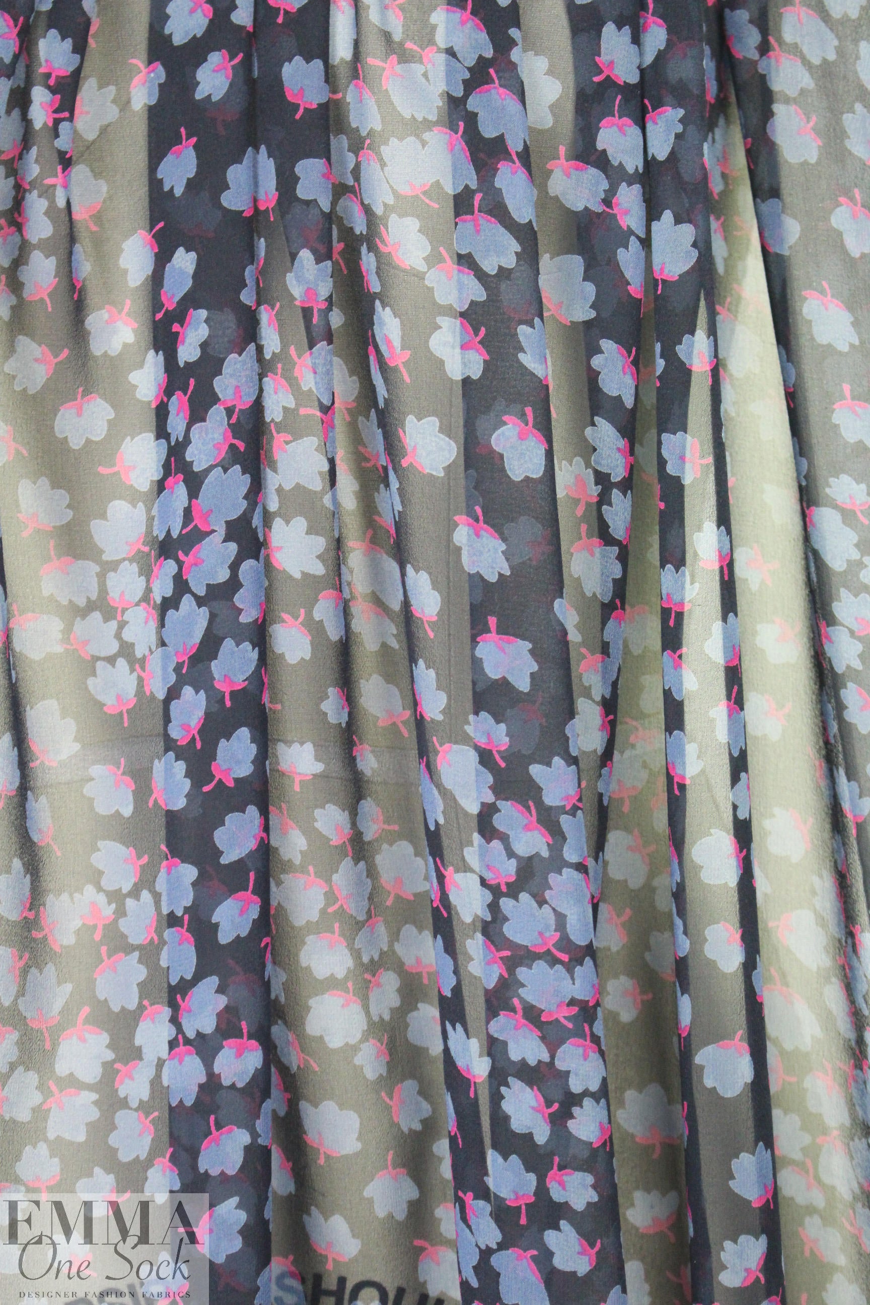 Rebecca Tayl0r flowery cascade stretch silk chiffon