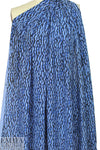 Rebecca Tayl0r edgy graphic silk blouseweight - blue