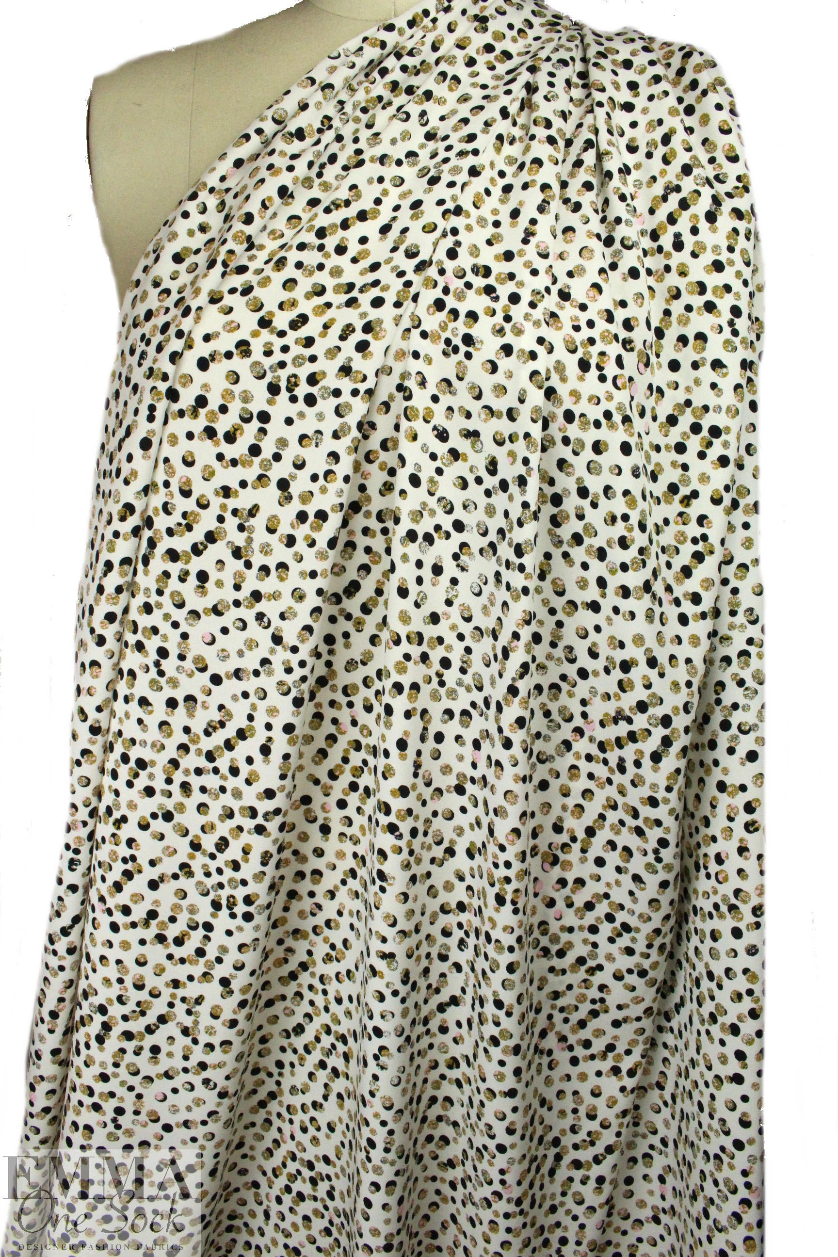 Rebecca Tayl0r 'faceted dots' stretch silk blouseweight