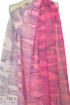 Rebecca Tayl0r chevron lines stretch silk chiffon -pink 2 yd