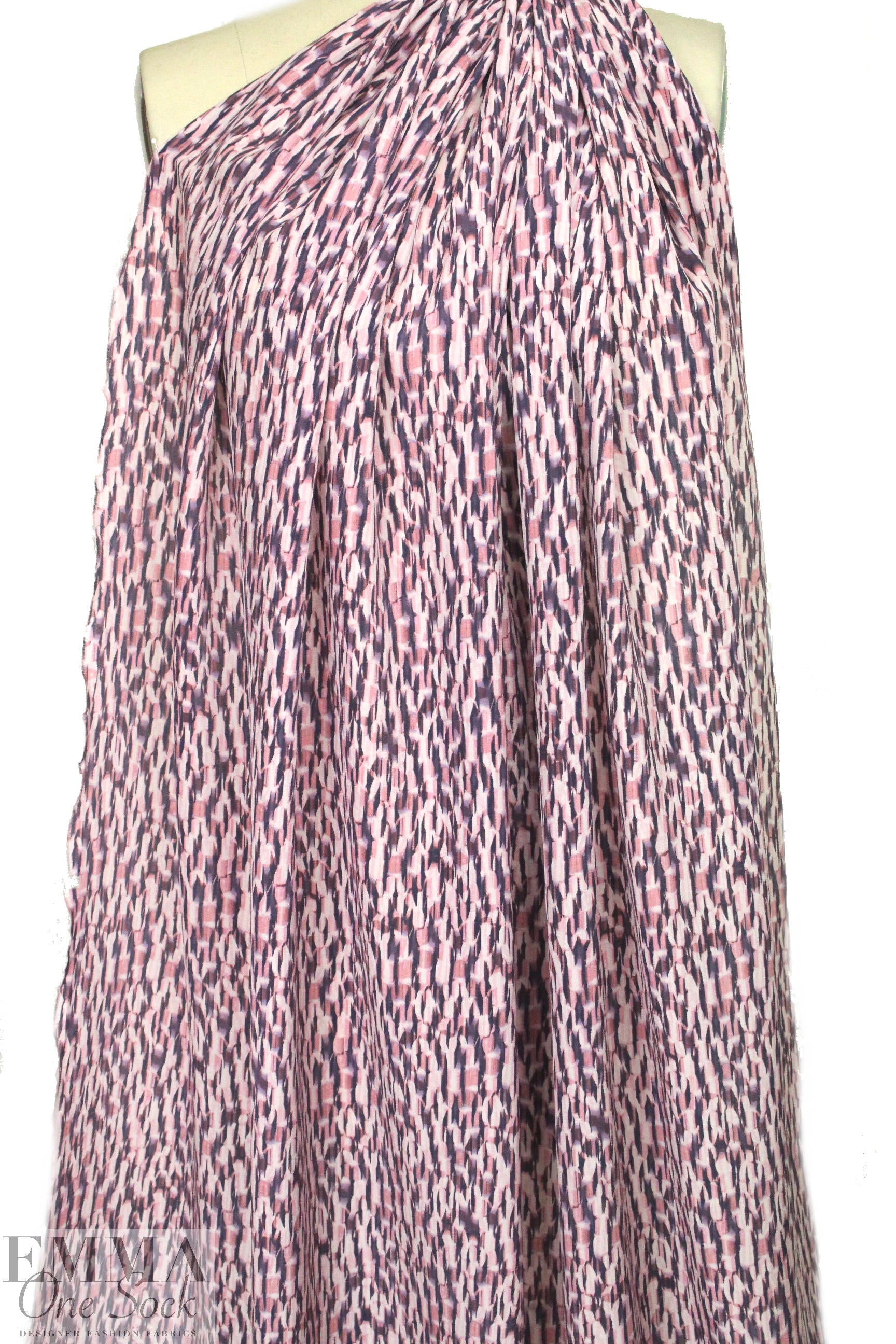 Rebecca Tayl0r edgy graphic silk blouseweight - pink 1.25 yds
