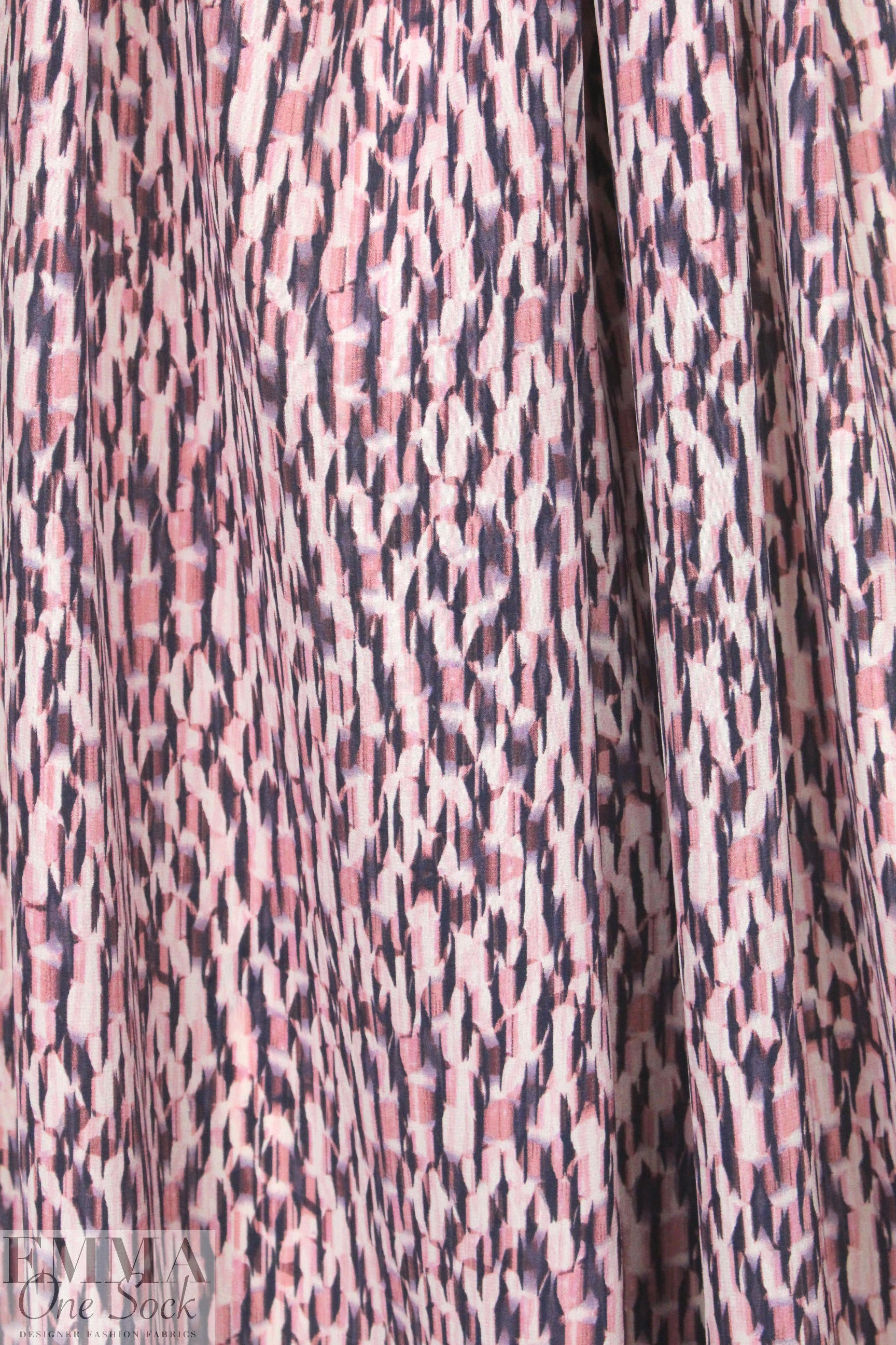 Rebecca Tayl0r edgy graphic silk blouseweight - pink 1.25 yds