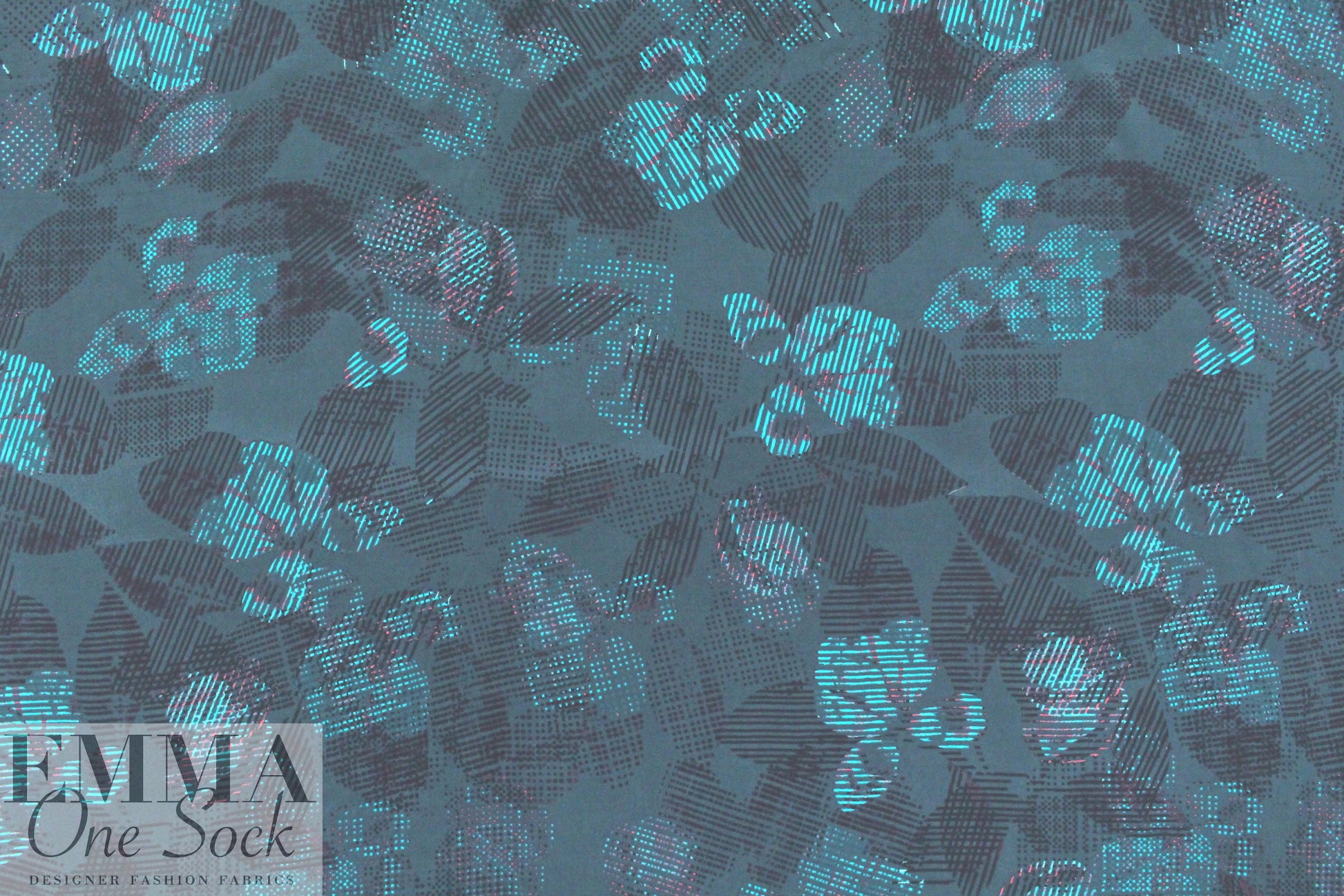 Rebecca Tayl0r teal 'hidden leaves' silk blouseweight