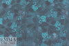 Rebecca Tayl0r teal 'hidden leaves' silk blouseweight 1.75 yd
