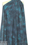 Rebecca Tayl0r teal 'hidden leaves' silk blouseweight