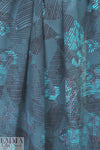 Rebecca Tayl0r teal 'hidden leaves' silk blouseweight