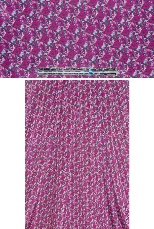 Sun0 fuschia/black/sea little floral silk blouse-weight 1.625 yds