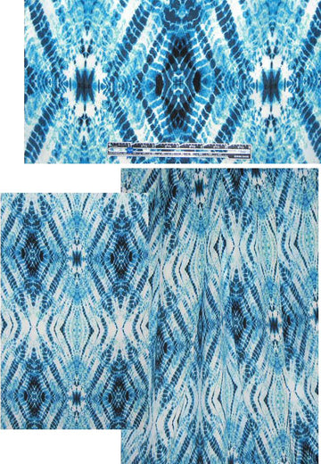 Sun0 batiky blues digital graphic silk/lycra CDC