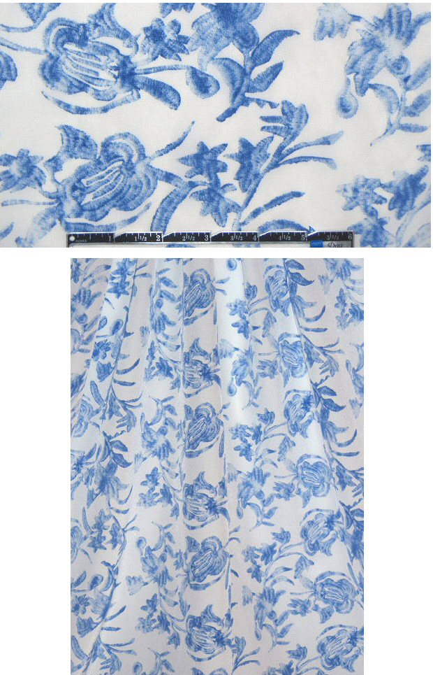 Sun0 blue/white floral silk CDC