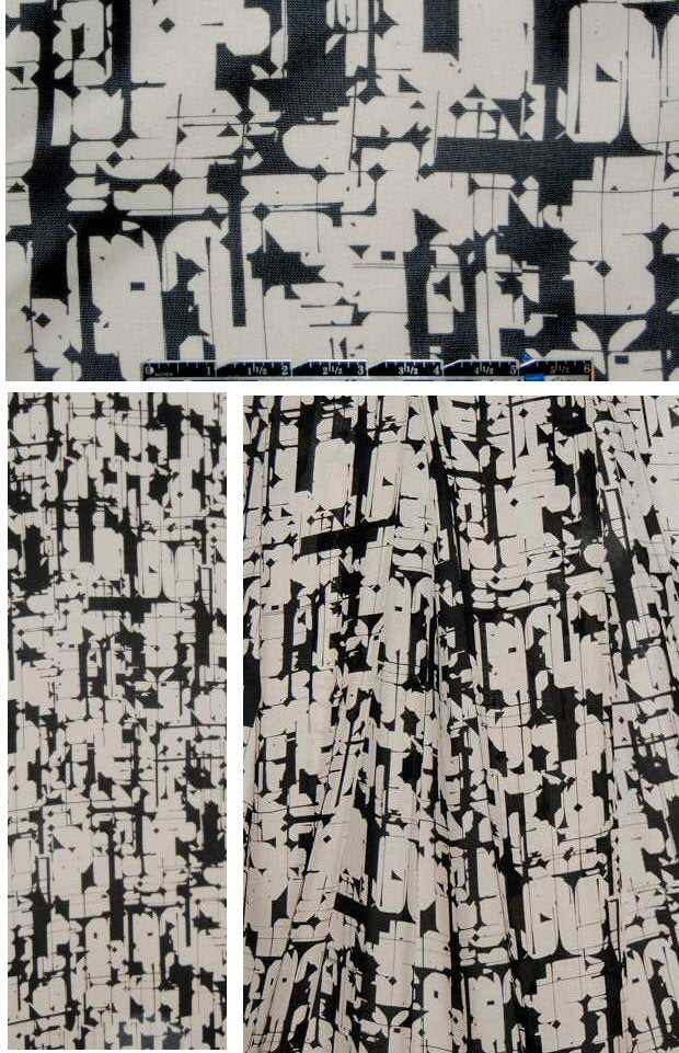 Tahari urban edge graphic textured silk woven 1.33 yd