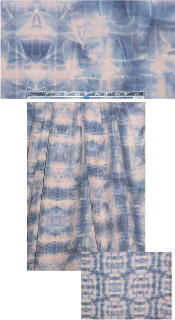 The0ry 'bleached denim' wispy graphic silk twill 1.75 yd