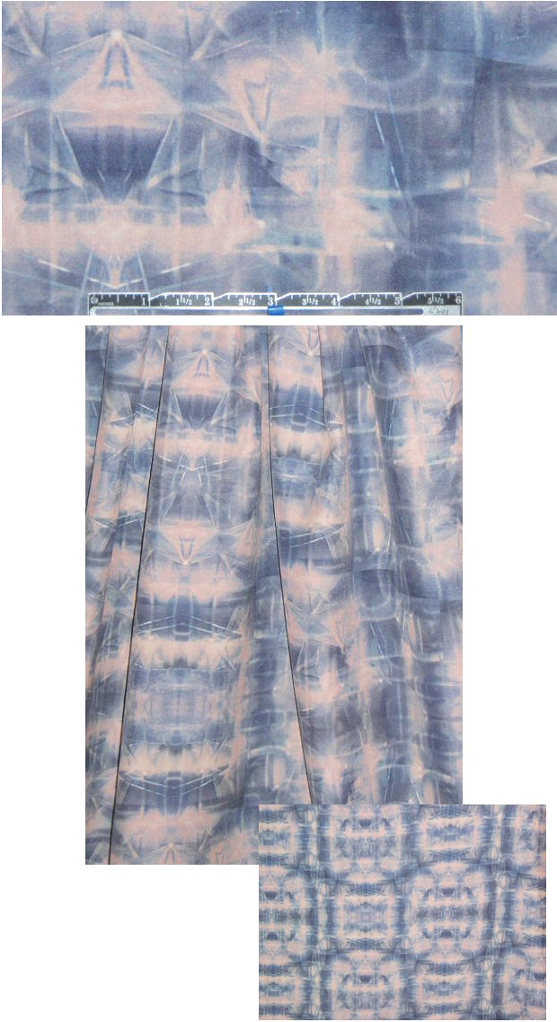The0ry 'bleached denim' wispy graphic silk twill 1.75 yds