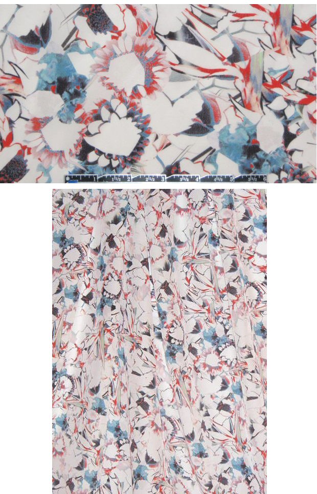 The0ry bird of paradise floral silk blouseweight