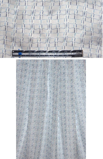 The0ry silk chiffon - blue/white graphic