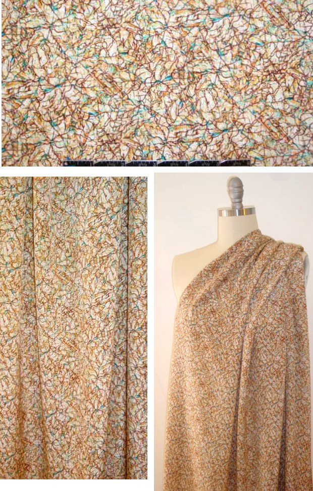 Shoshanna scribble print blouseweight silk woven