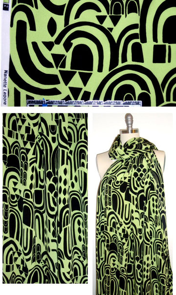 famous designer lime/black modern graphic CDC