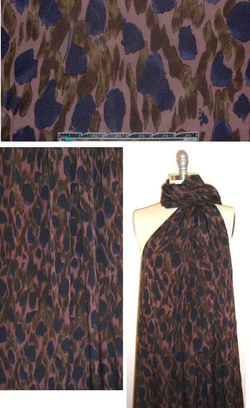 Sun0 dusty plum/navy/olive silk blouseweight