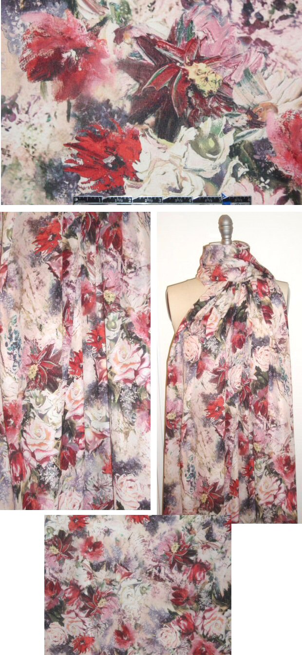 H@ute Hippie painterly floral silk georgette