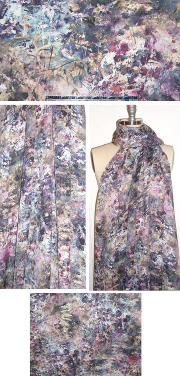 Italian painterly abstract silk georgette