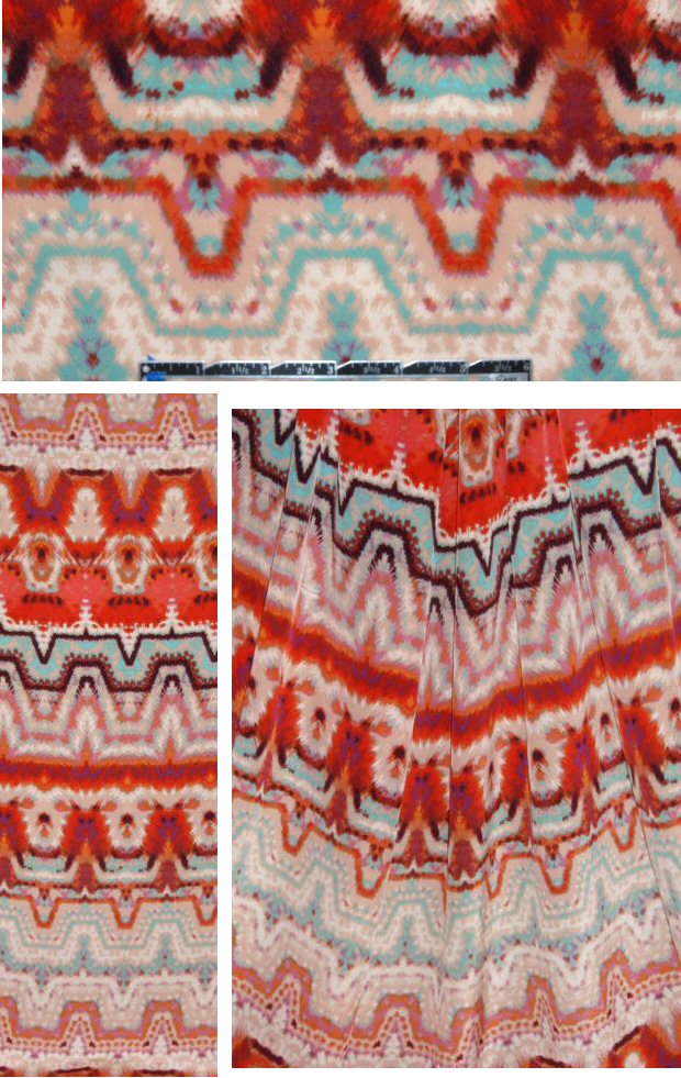 Sun0 colorful stripey graphic silk blouseweight