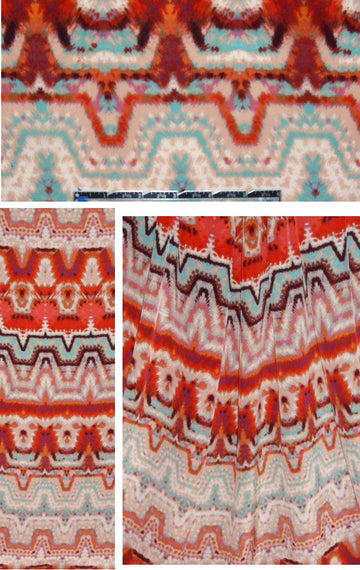 Sun0 colorful stripey graphic silk blouseweight