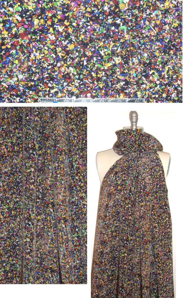 NY designer confetti diamonds silk blouseweight