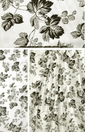 Sun0 vanilla/black leaf print silk blouseweight