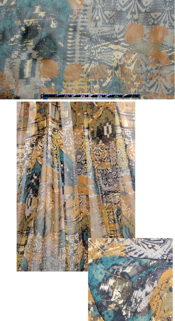 Sun0 bandana montage print silk chiffon