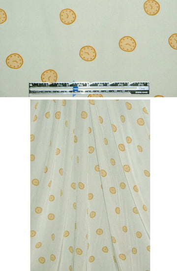 Sun0 'what time is it' print silk blouse-weight 1.33 yds