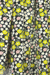 The0ry little floral on black silk blouseweight 1.125 yds