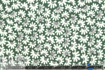 The0ry little floral on green stretch silk blouseweight 1 yard