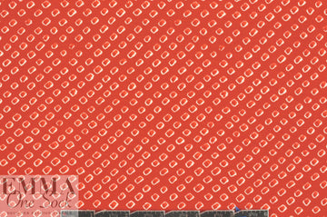 The0ry tomato red diamond graphic silk CDC 2 yds