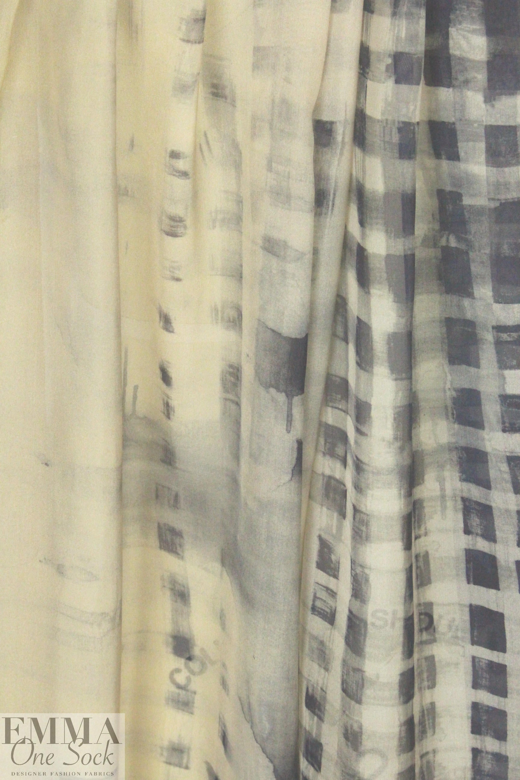 The0ry silk chiffon - 'checkered past'