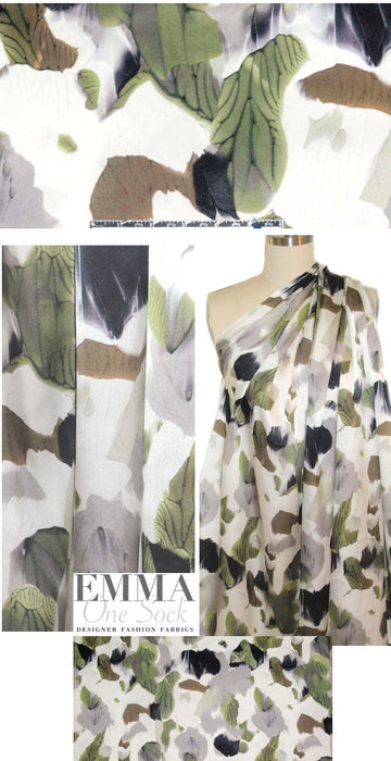 The0ry 'woodland deconstructed' silk crepe de chine