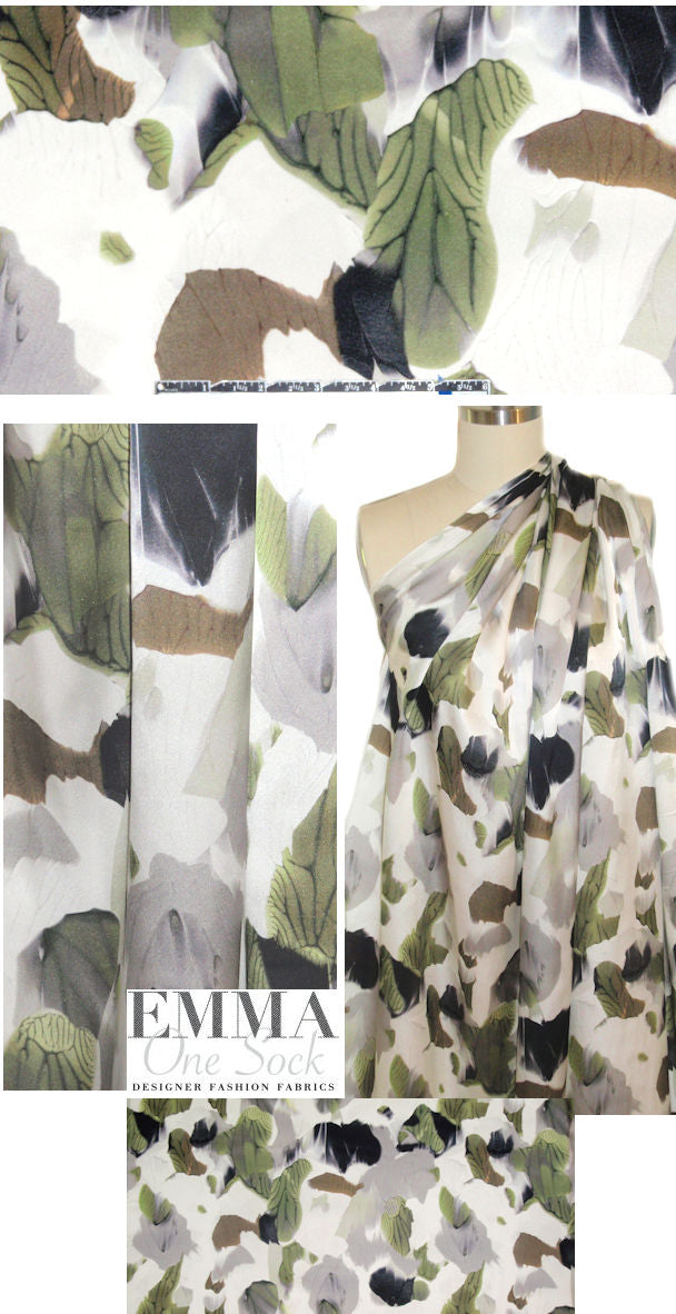 The0ry 'woodland deconstructed' silk crepe de chine .75 yds