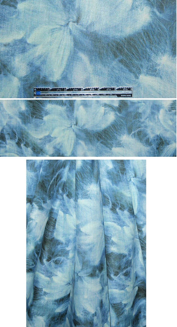 famous designer silk blouseweight - wispy flowers 1.875 yd