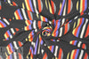 Whit NY stripey circles on black silk CDC