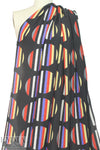 Whit NY stripey circles on black silk CDC