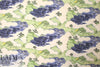 Whit silk crepe de chine - 'painted landscape'
